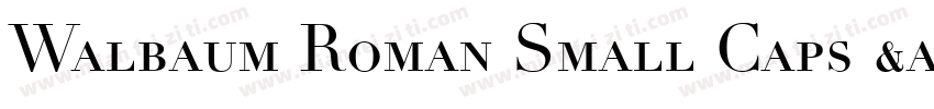 Walbaum Roman Small Caps & Oldstyle Figures字体转换